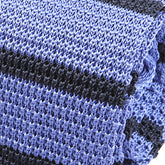 Violet Blue Striped Silk Knitted Tie - Tie Doctor